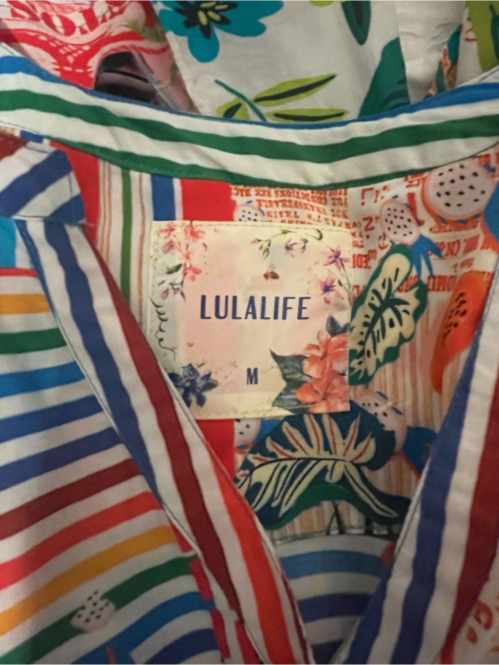 LulaLife Multicolor Tropical Patchwork Dress - Picture 4 of 5